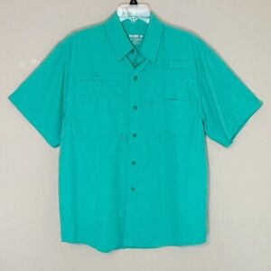 NWOT Reel Legends Men’s Saltwater 11 Hawaiian Ocean Short Sleeve Shirt - size M